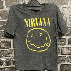 Kids charcoal grey Nirvana Tshirt 5T